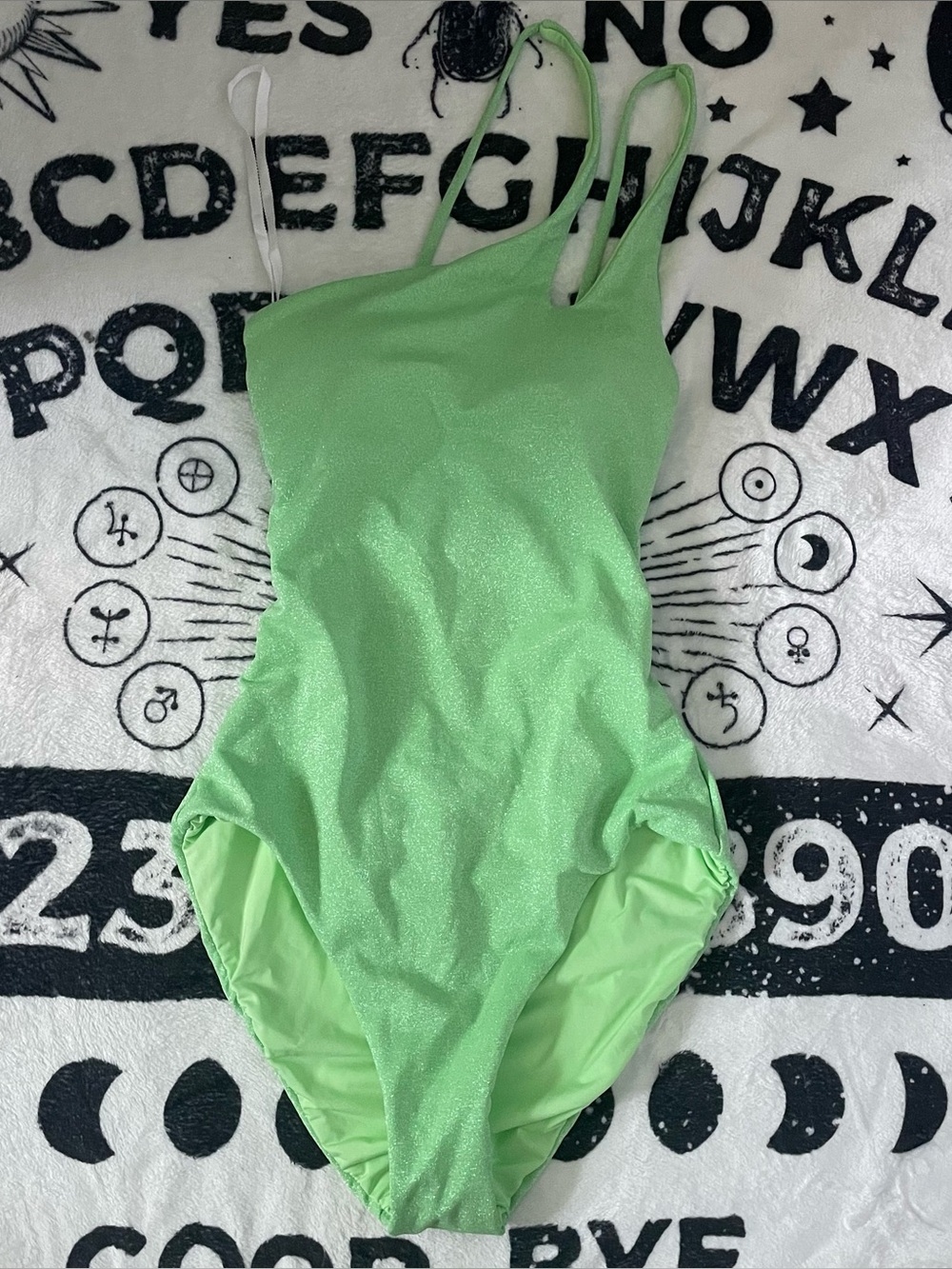 BECCA Shimmery Green Double-Strap One-Piece Swimsuit
